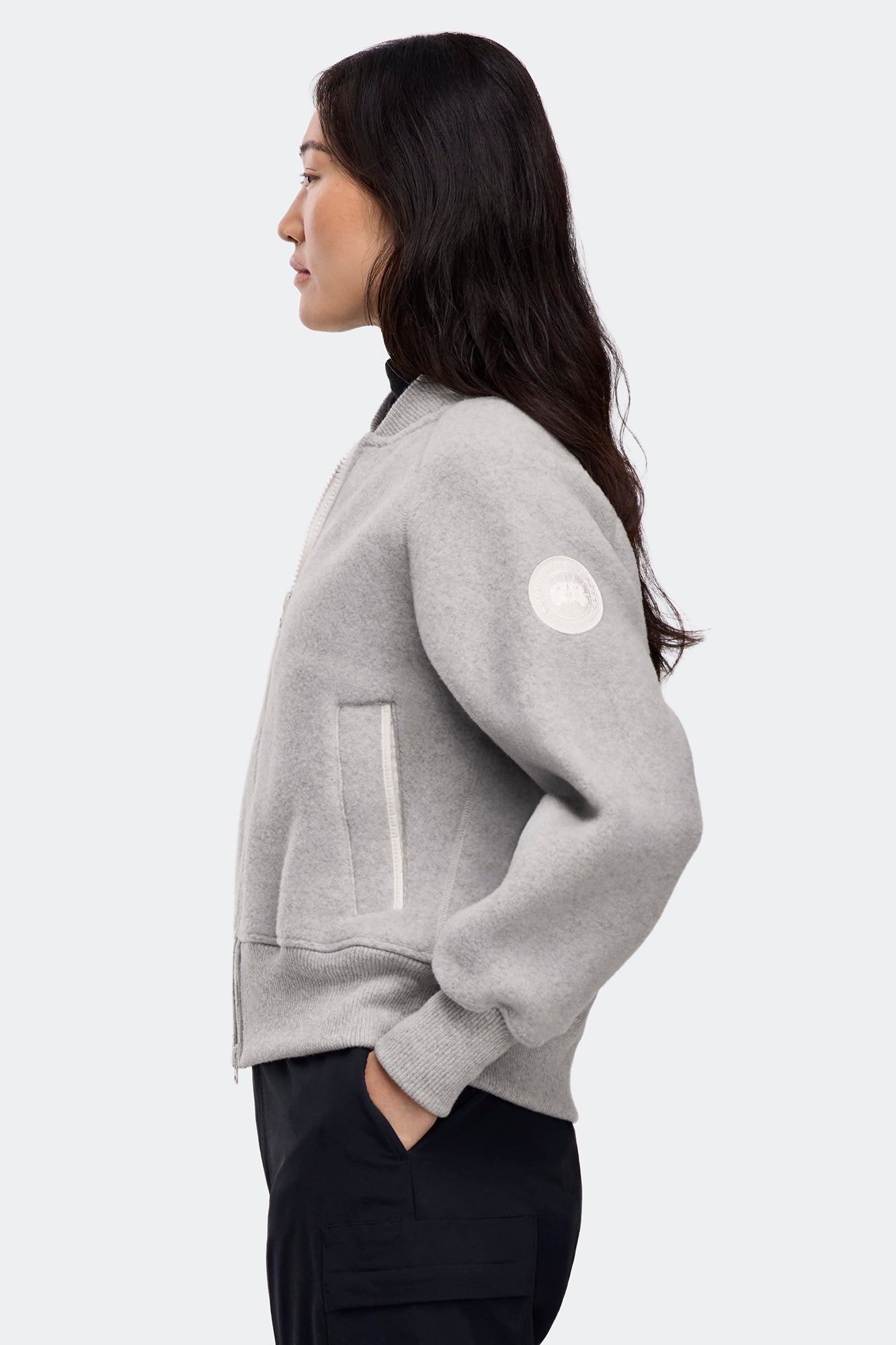 Sierra Fleece Bomber White Label