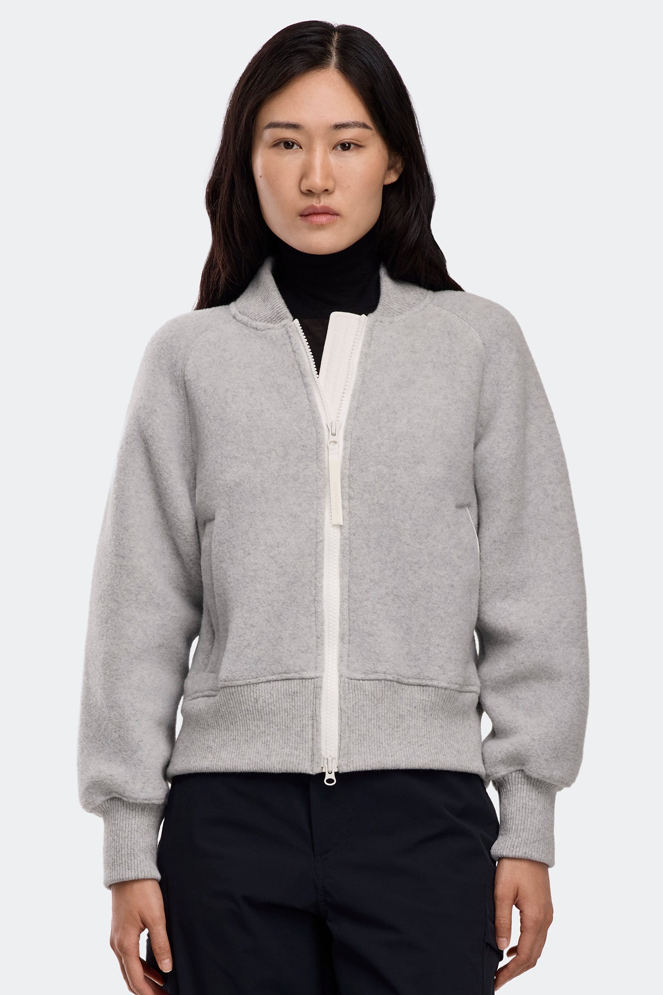 Sierra Fleece Bomber White Label