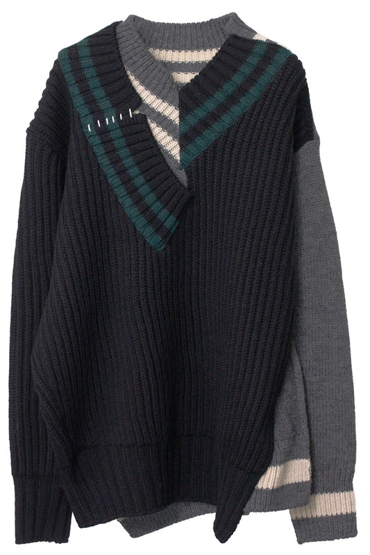 切替Vネックニット（BEACON)【25AW】