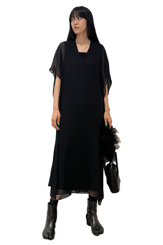 Vネックレイヤードドレス【25AW】