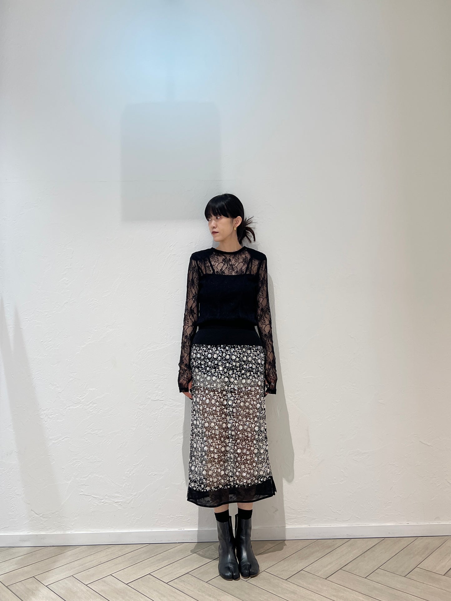 FROWER LACE TUNIC TOP【25AW】