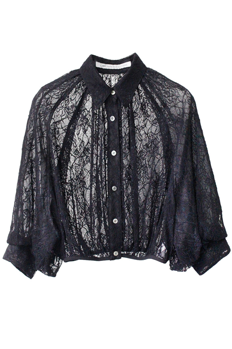 FROWER LACE BALLOON SLEEVE BLOUSE【25AW】
