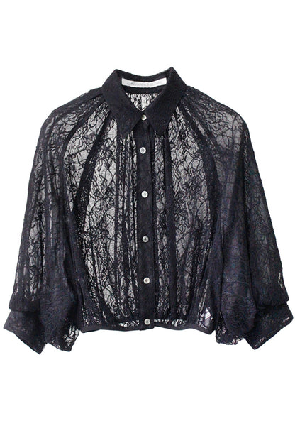 FROWER LACE BALLOON SLEEVE BLOUSE【25AW】