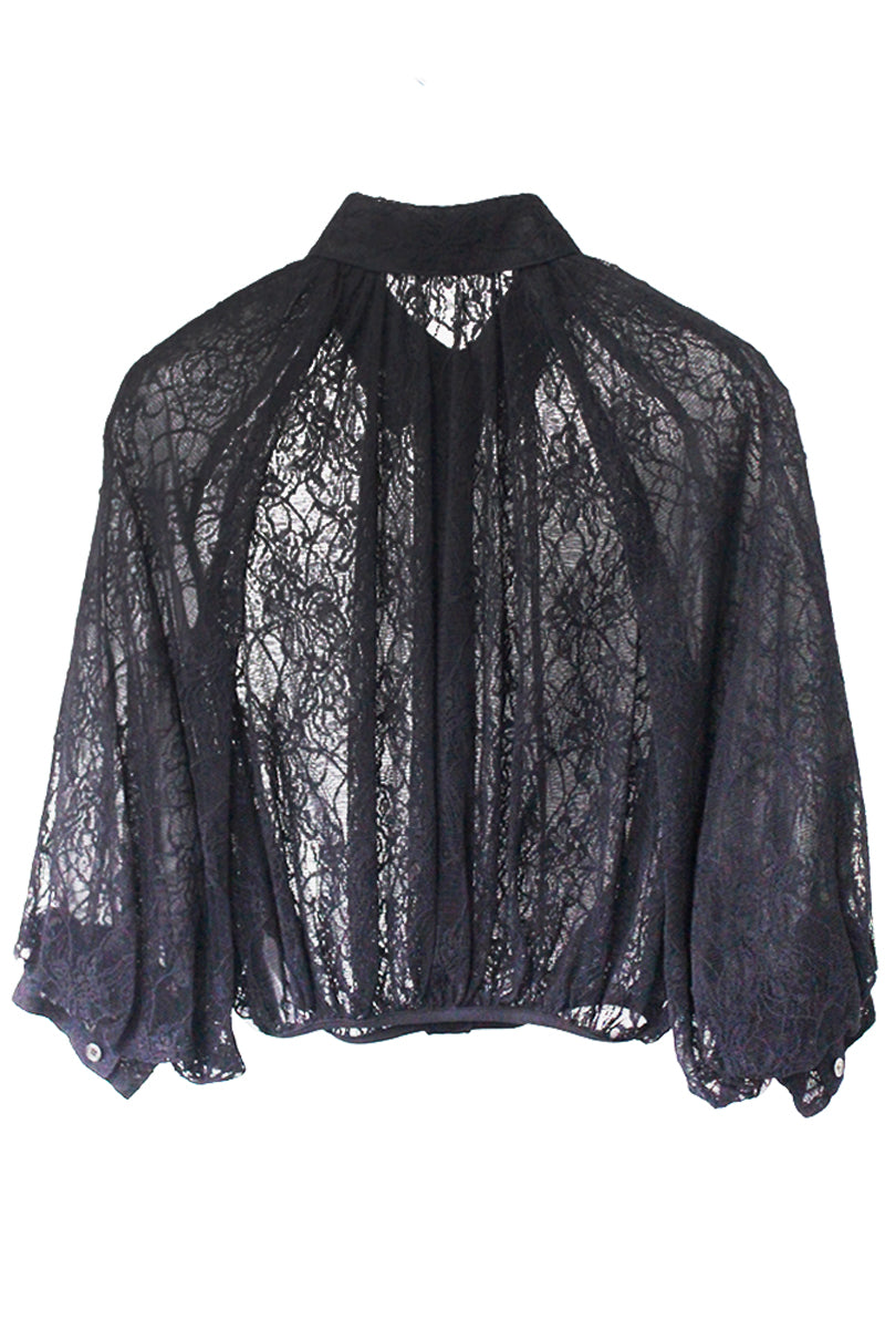 FROWER LACE BALLOON SLEEVE BLOUSE【25AW】