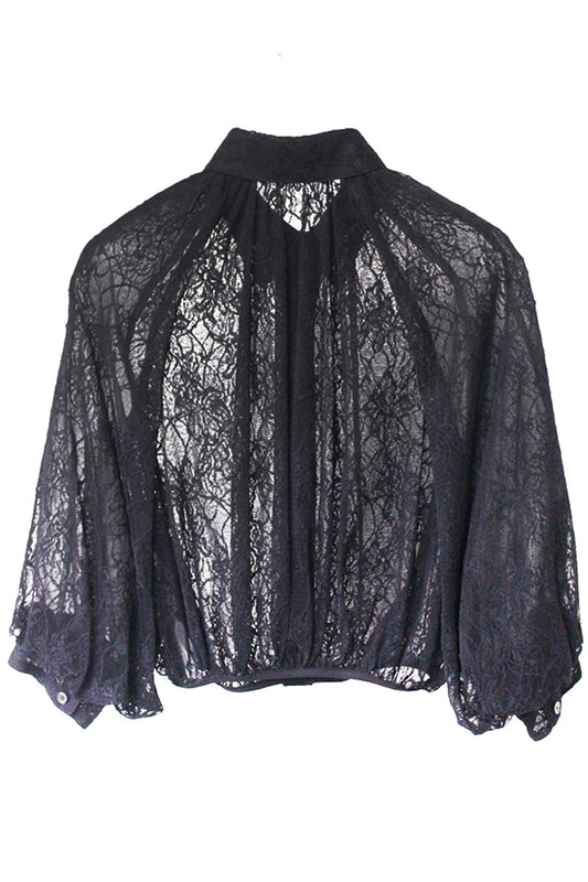 FROWER LACE BALLOON SLEEVE BLOUSE【25AW】