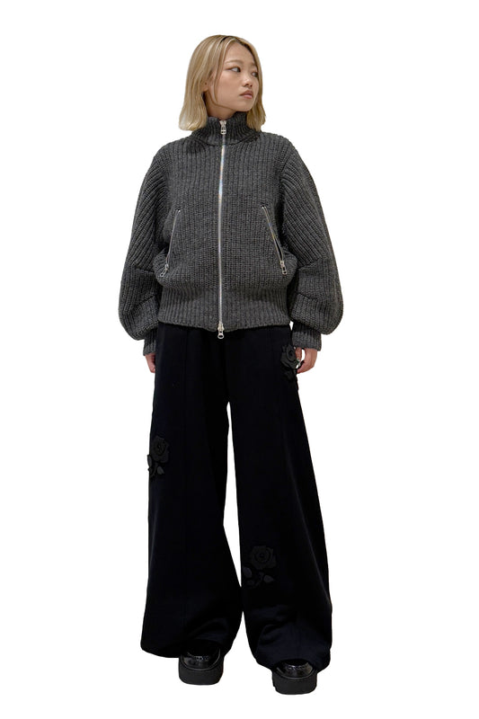 RIBED MASSIVE ROUNDED SLEEVE KNIT【25AW】