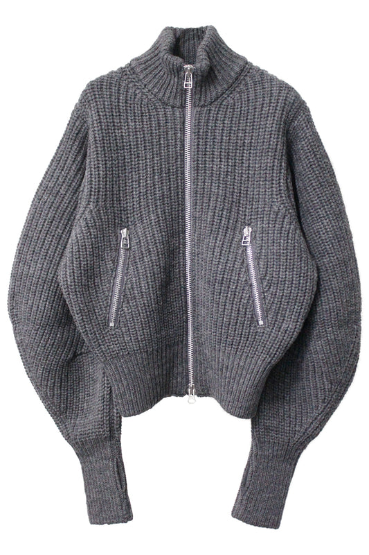 RIBED MASSIVE ROUNDED SLEEVE KNIT【25AW】