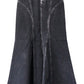 WASHED DENIM MERMAID LINE SKIRT【25AW】
