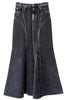 WASHED DENIM MERMAID LINE SKIRT【25AW】