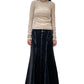 WASHED DENIM MERMAID LINE SKIRT【25AW】