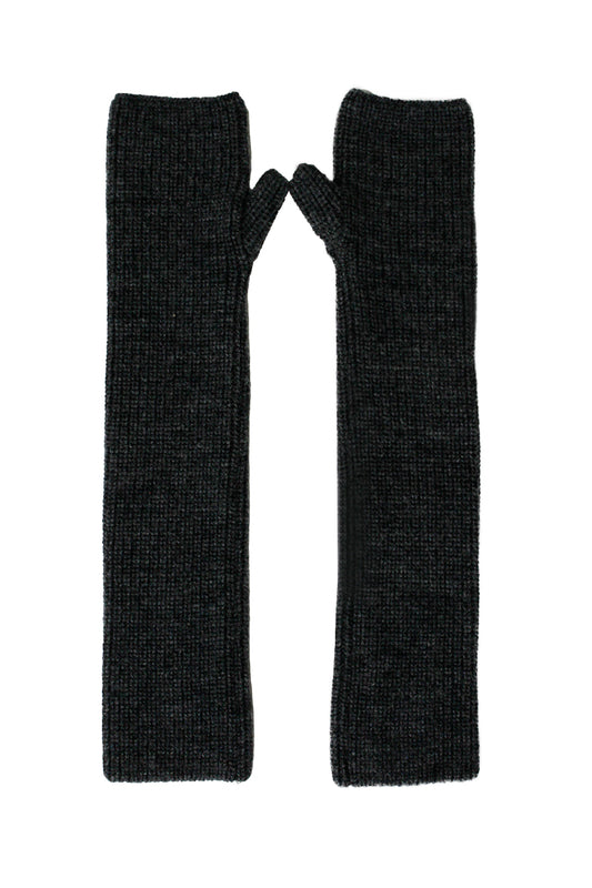 RIBED FINGERLESS KNIT GLOVES【25AW】