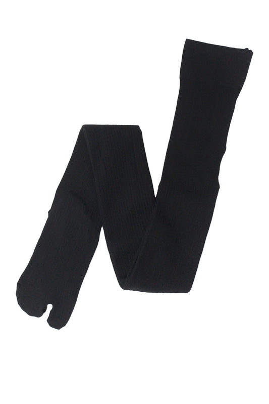 ウール混リブたびタイツ