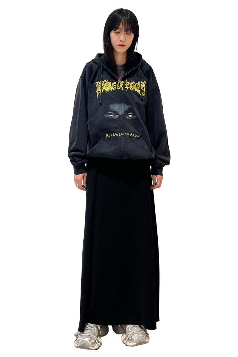 PANDAEMONAEON OVERSIZED ZIP-UP HOODIE【25AW】