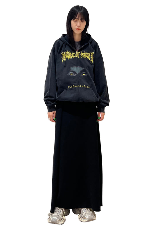 PANDAEMONAEON OVERSIZED ZIP-UP HOODIE【25AW】
