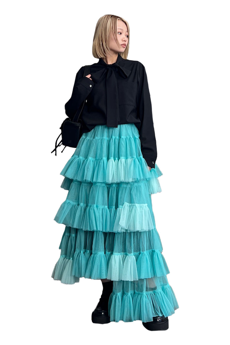 Tulle Asymmetric Skirt｜VIVIANO（ヴィヴィアーノ）通販オンライン