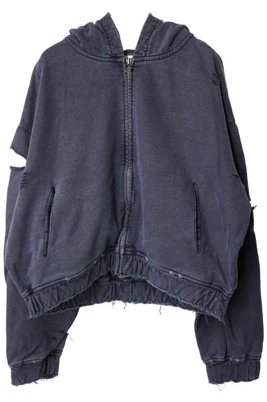 ダメージジップアップフーディ【25AW】