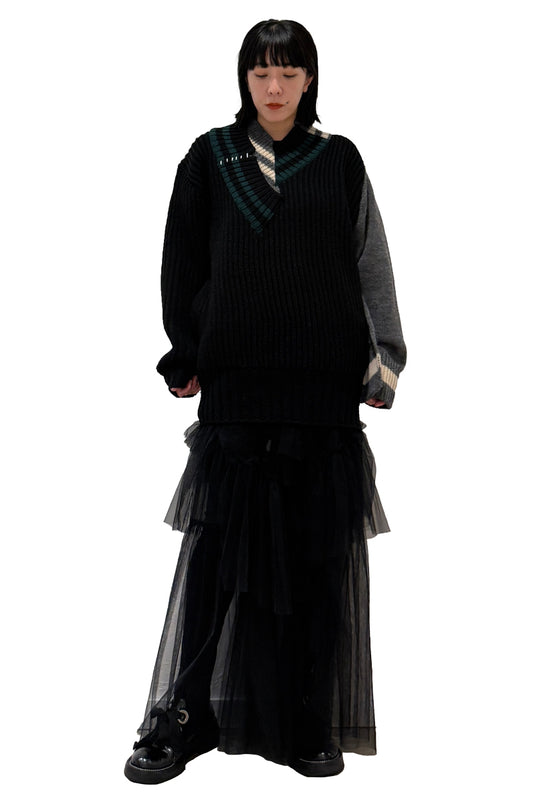 切替Vネックニット（BEACON)【25AW】