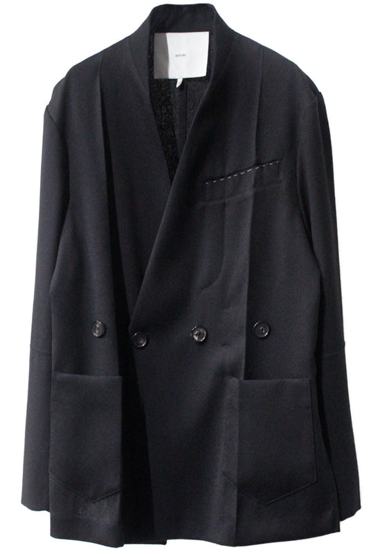NO LAPEL ORIGAMI JACKET MATTE&SHINY【25AW】