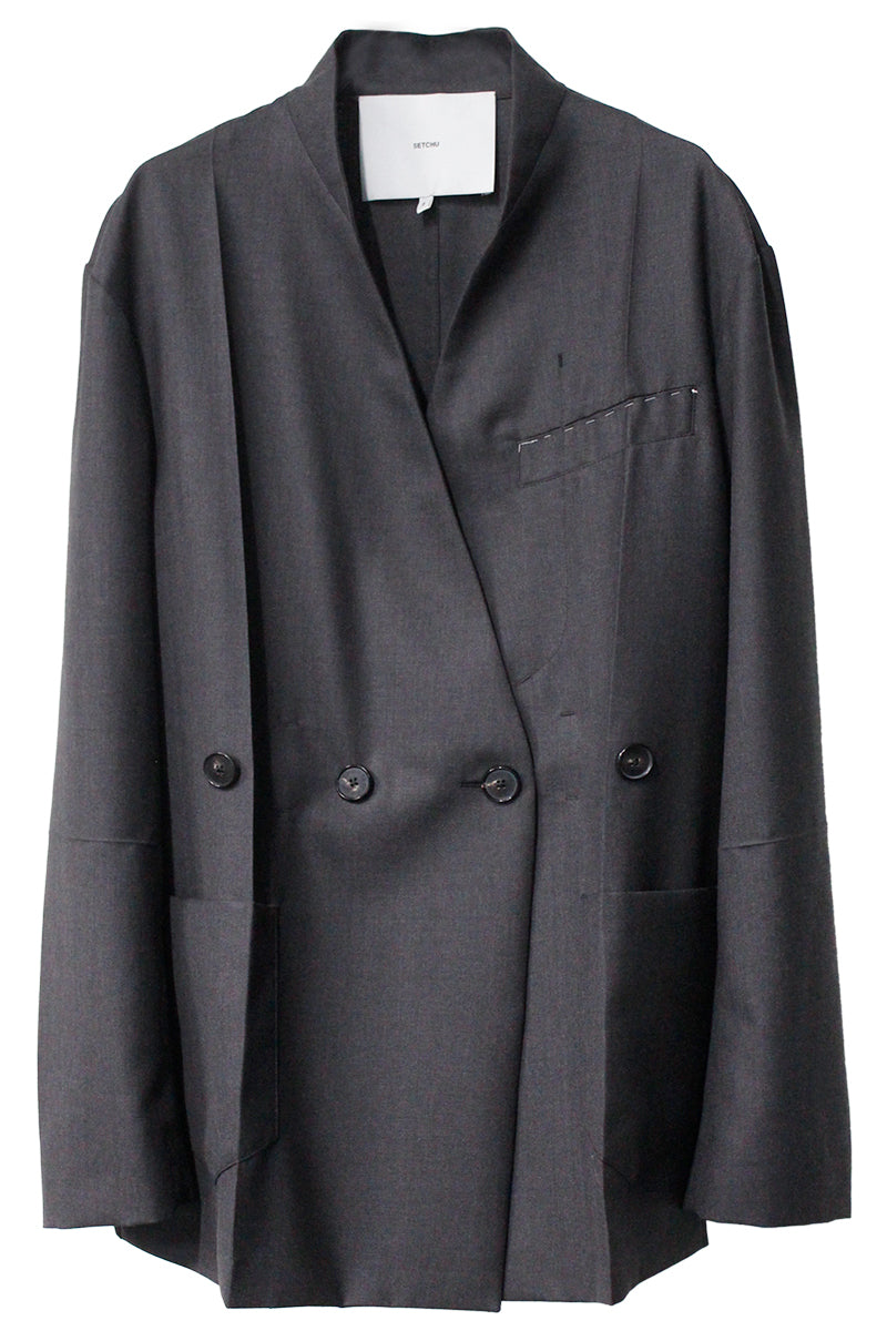 NO LAPEL ORIGAMI JACKET GABARDINE【25AW】