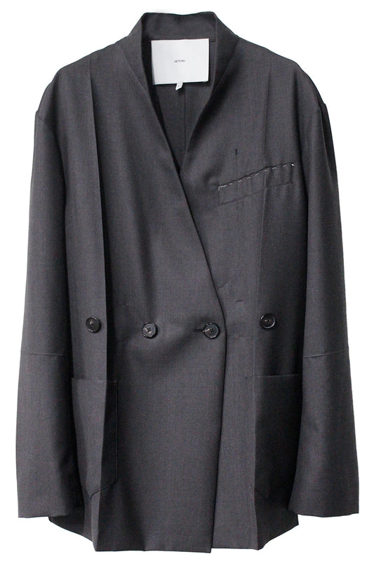 NO LAPEL ORIGAMI JACKET GABARDINE【25AW】
