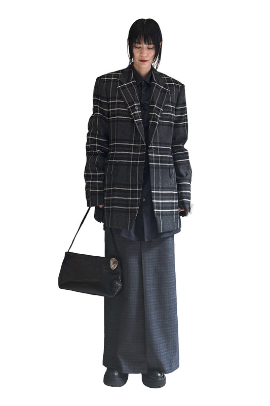 TRAVEL JACKET CANVAS TWEED TARTAN(UNISEX)