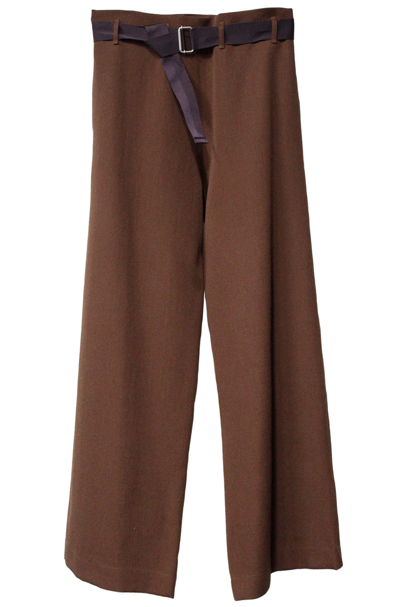 ベルト付ウールワイドパンツ【25AW】