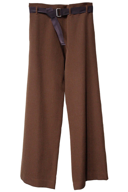 ベルト付ウールワイドパンツ【25AW】