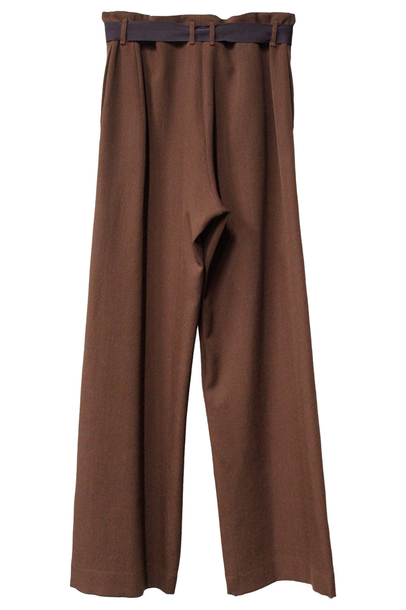 ベルト付ウールワイドパンツ【25AW】