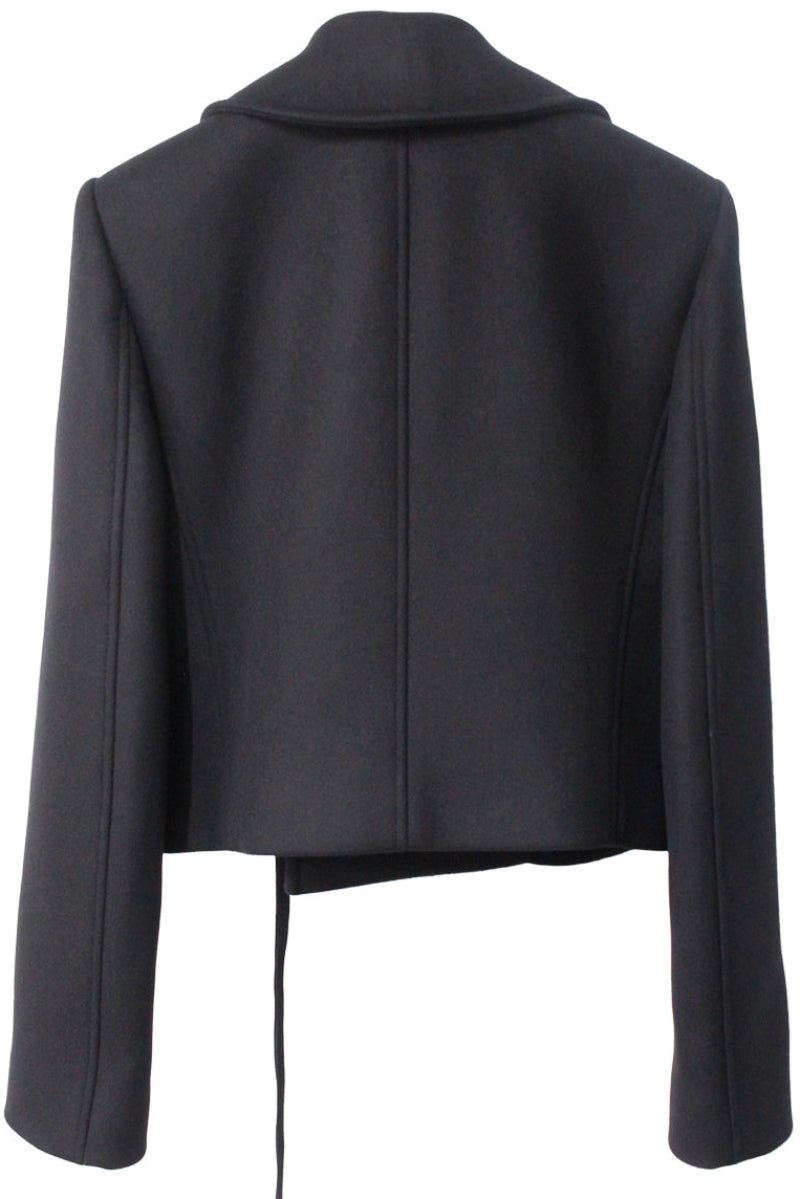 Ann Demeulemeester アンドゥムルメステール ショートコート ショート丈Pコート｜ANN DEMEULEMEESTER（アンドゥムルメステール