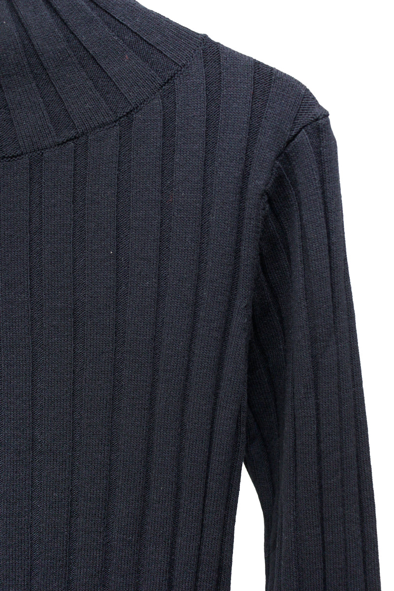 ワイドリブモックネック