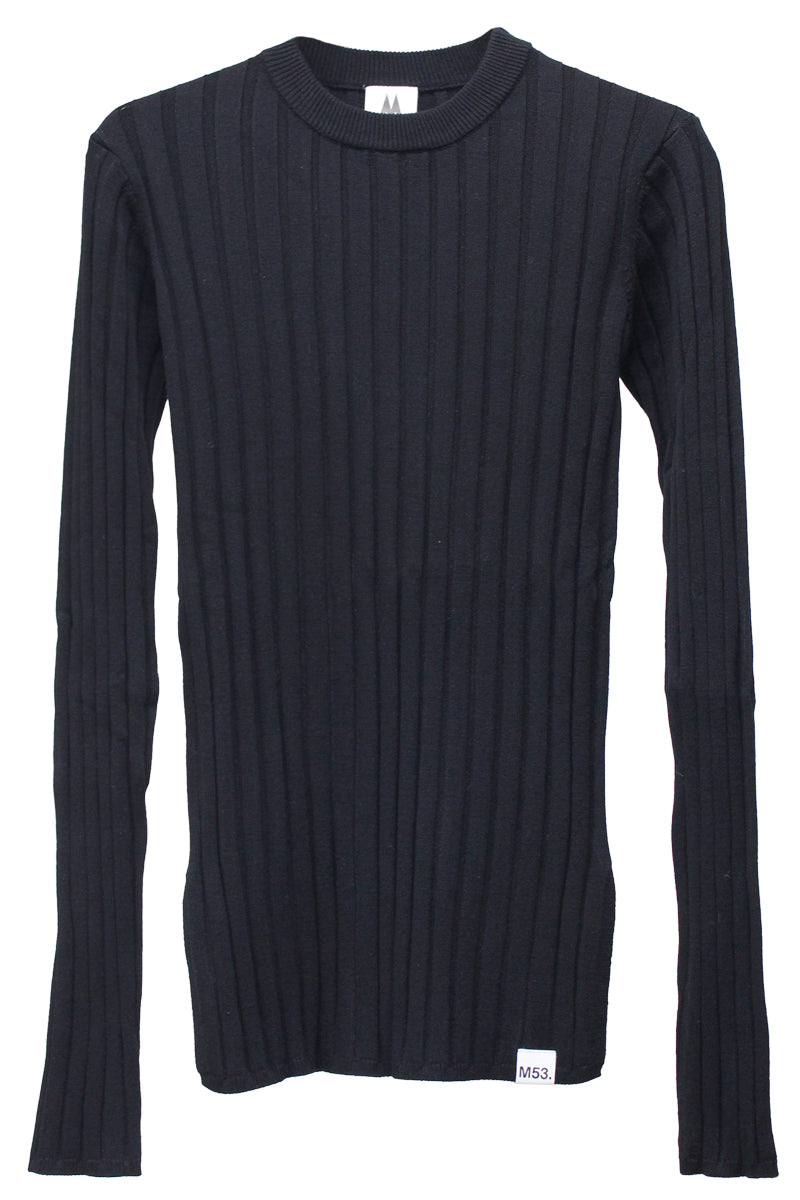 ワイドリブクルーネック