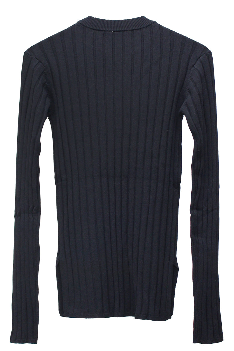 ワイドリブクルーネック