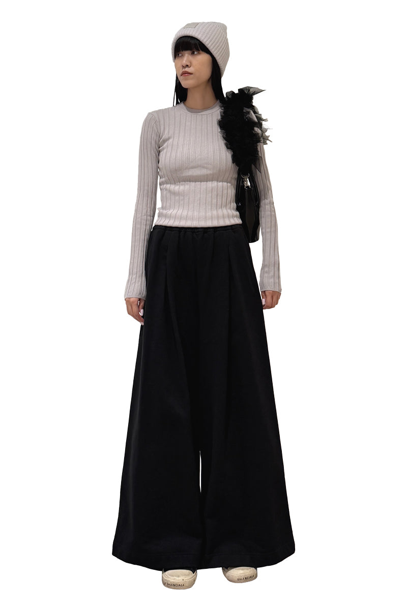 ワイドリブクルーネック