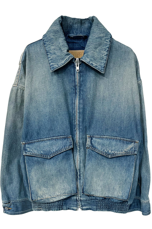 フラップポケット付デニムジャケット