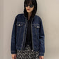WASHED DENIM COLLARLESS JACKET（UNISEX）