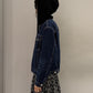 WASHED DENIM COLLARLESS JACKET（UNISEX）