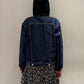 WASHED DENIM COLLARLESS JACKET（UNISEX）