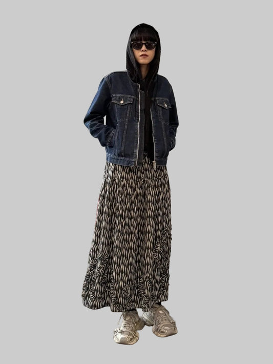 WASHED DENIM COLLARLESS JACKET（UNISEX）