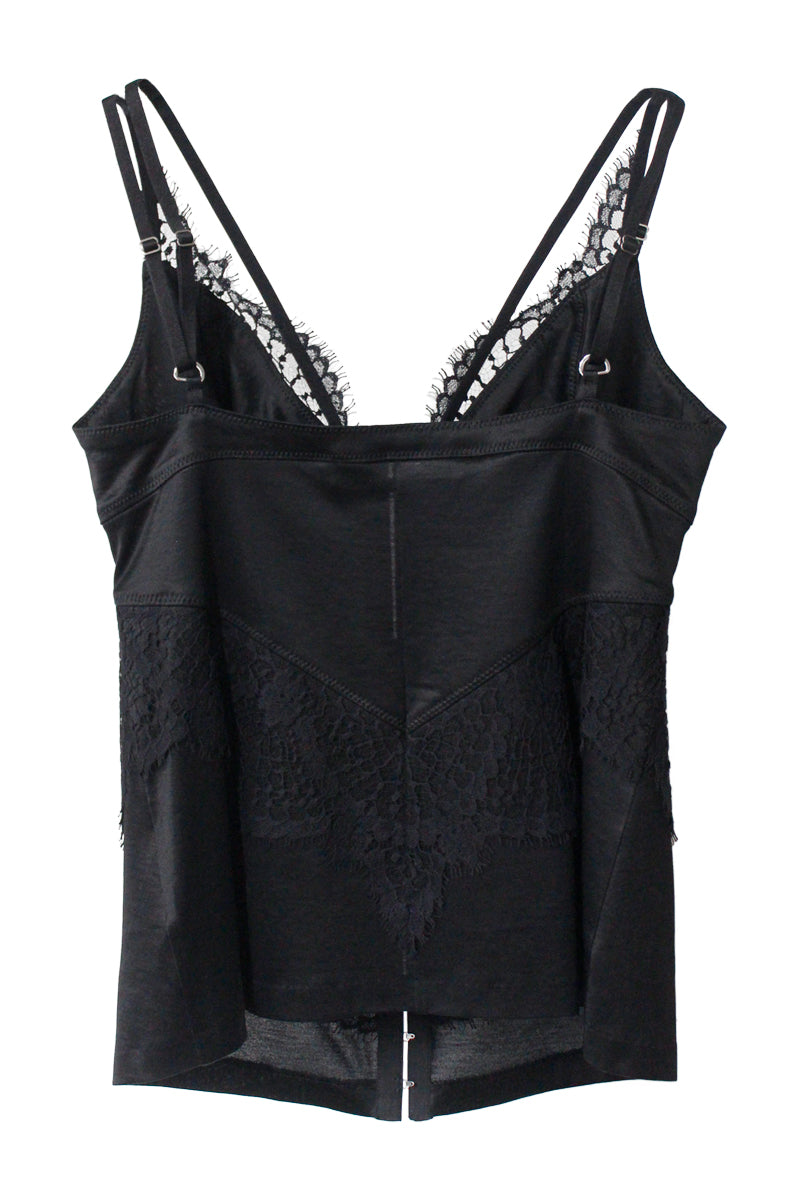 JERSEY＆LACE COMBINATION CAMISOLE