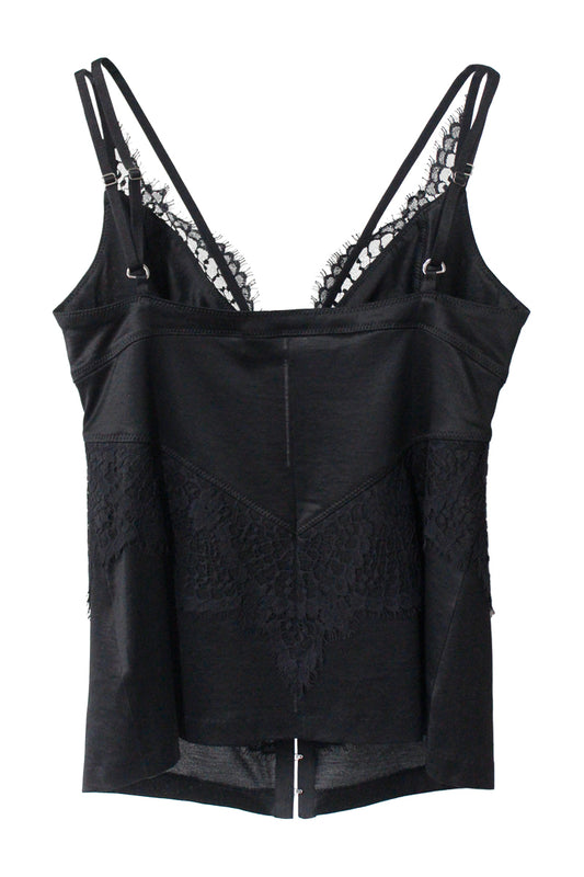 JERSEY＆LACE COMBINATION CAMISOLE