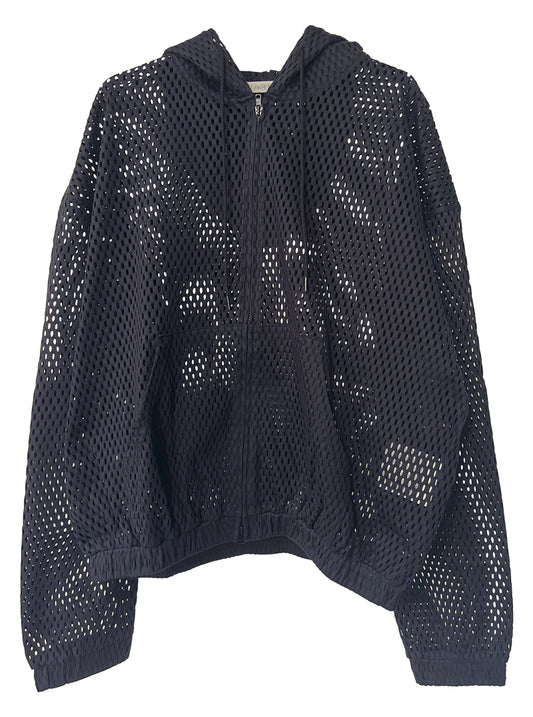 COTTON MESH ZIP-UP HOODIE（UNISEX）
