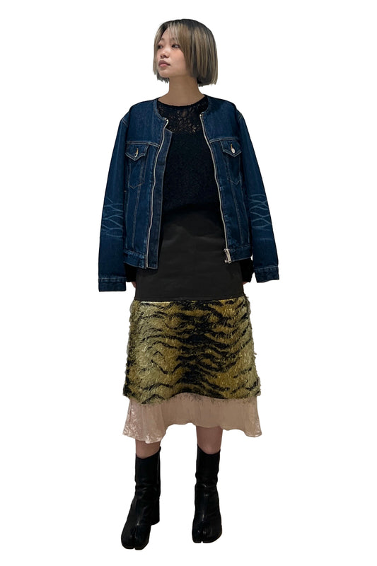 MIXTURE SEMI-TIGHT SKIRT