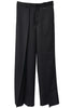 WOOL GABARDINE TUCKED WIDE TROUSERS（MEN）