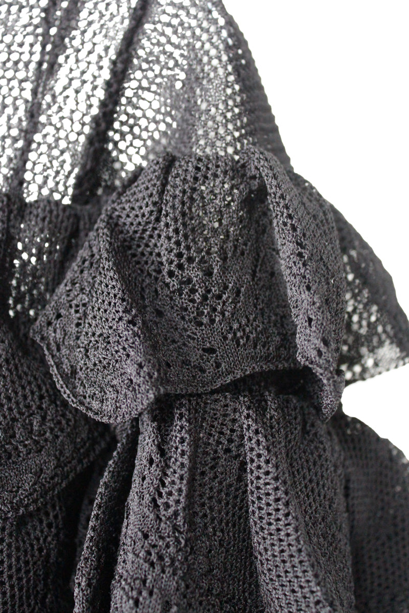 Corinna Mock Neck TieredRuffle Top