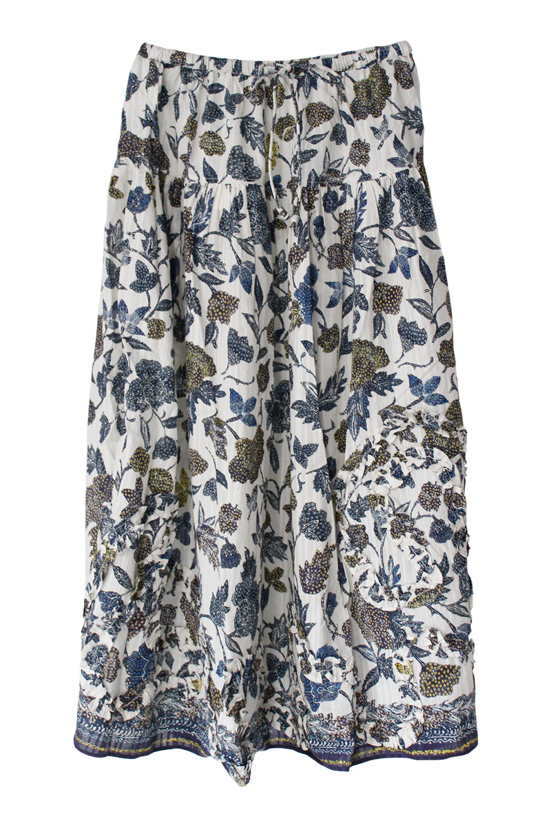 Alexandra Ruffled CottonMidi Skirt