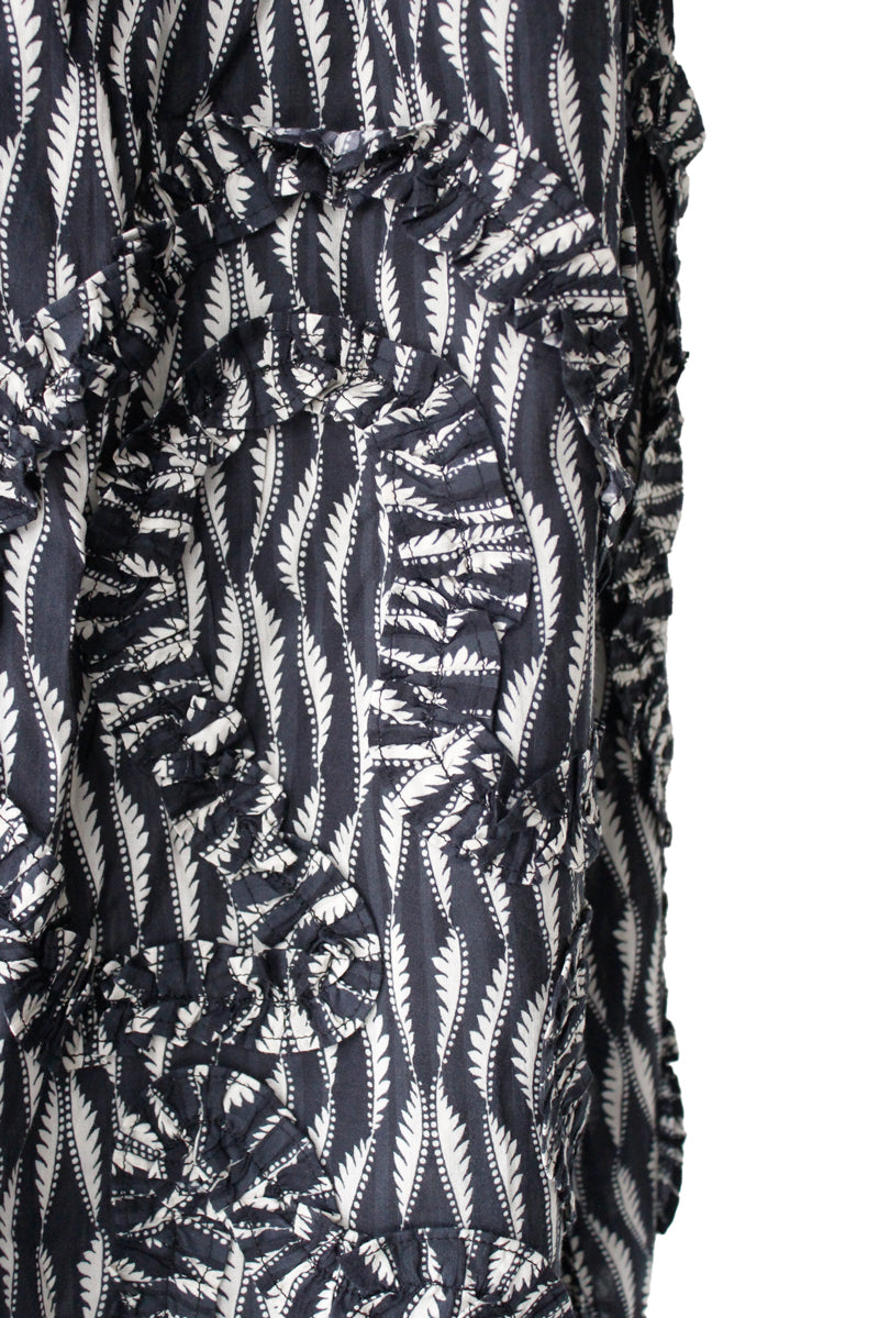 Alexandra Ruffled CottonMidi Skirt