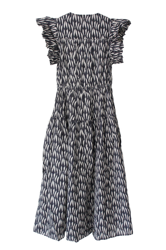 Kairi Flutter Sleeve Midi Dress