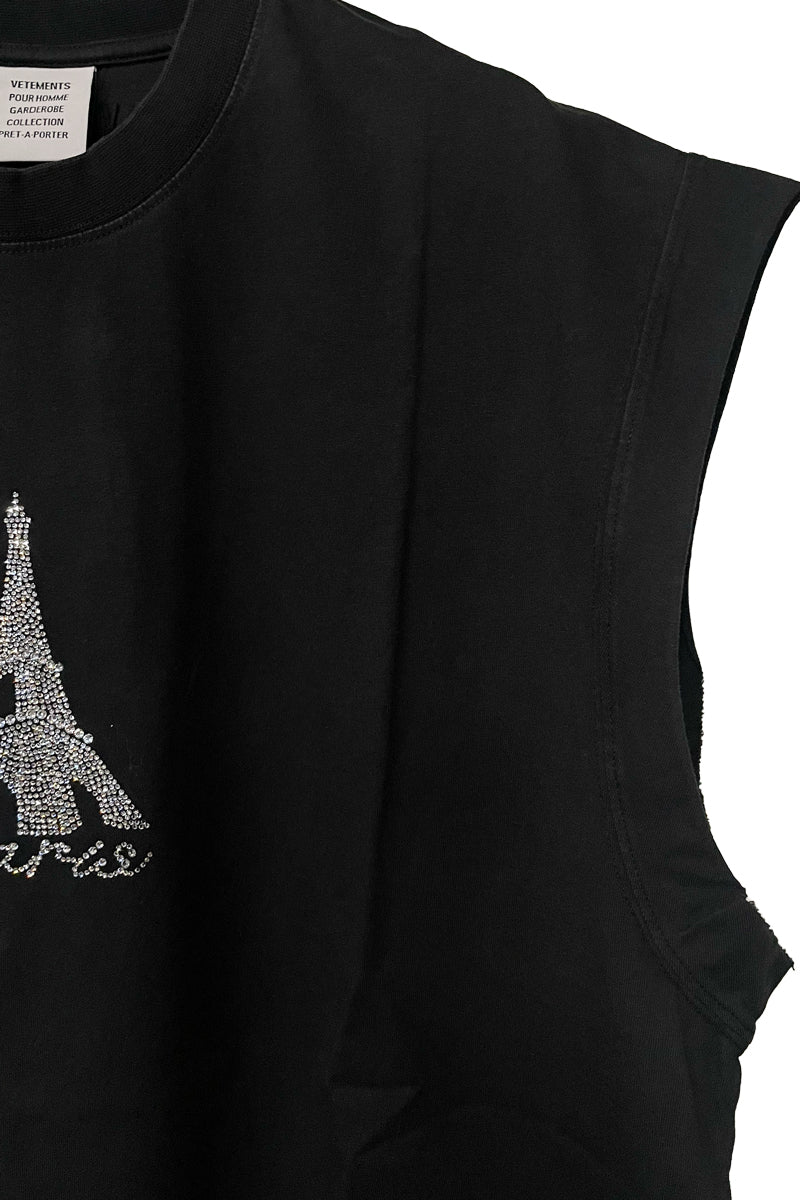CRYSTAL PARIS SLEEVELESS T-SHIRT（UNISEX）