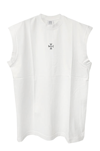 CROSS LOGO SLEEVELESS T-SHIRT（UNISEX）