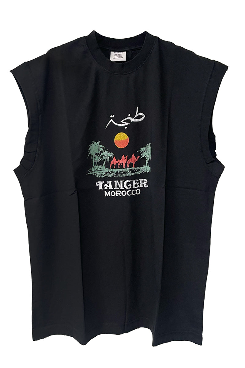 MOROCCO TOURIST SLEEVELESS T-SHIRT（UNISEX）